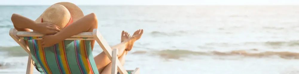 Woman on beach in summer